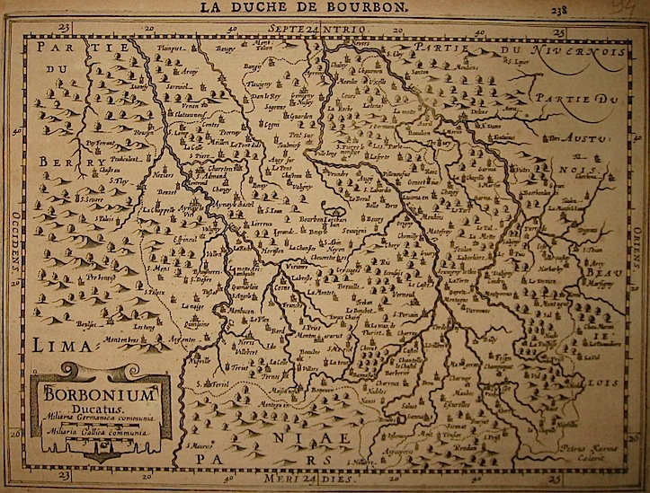 Mercator Gerard - Hondius Jodocus Borbonium Ducatus 1630 Amsterdam